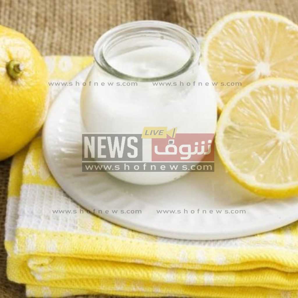 قناع النشا للوجه مع الليمون لتقشير البشرة