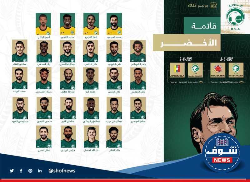 قائمة المنتخب السعودي لكاس العالم 2022 بقيادة الفرنسي هيرفي رينارد